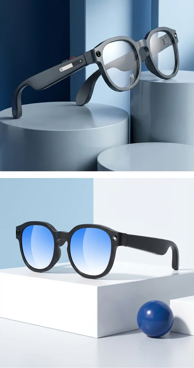 Gafas Inteligentes AI 4K con Cámara, Traducción y Bluetooth
